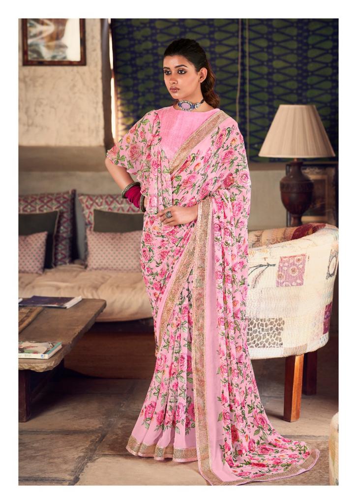 Kashvi Madhuri Latest Designer Ethnic Wear Georgette Saree Collection